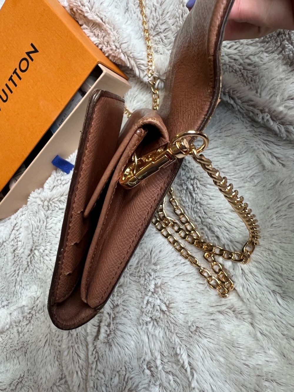 Louis Vuitton Monogram Chain Wallet Crossbody - Brown/Gold - Picture 10 of 11